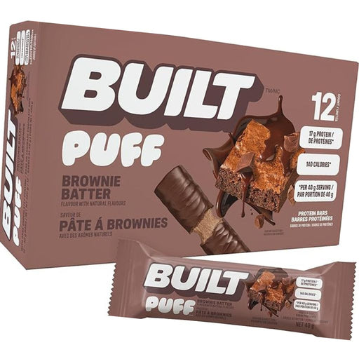 Built Puff Protein Bars, 12 Bars/Box Brownie Batter - SupplementSource.ca