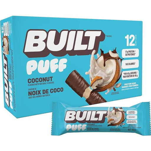 Built Puff Protein Bars, 12 Bars/Box Coconut - SupplementSource.ca