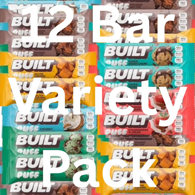 Built Puff Protein Bars, 12 Bars/Box Variety Pack - SupplementSource.ca