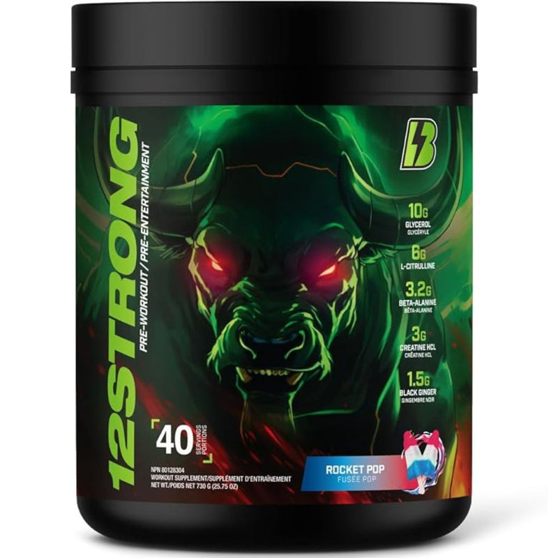 Bull Nutrition 12 PRÉ-ENTRAÎNEMENT FORT, 40 portions