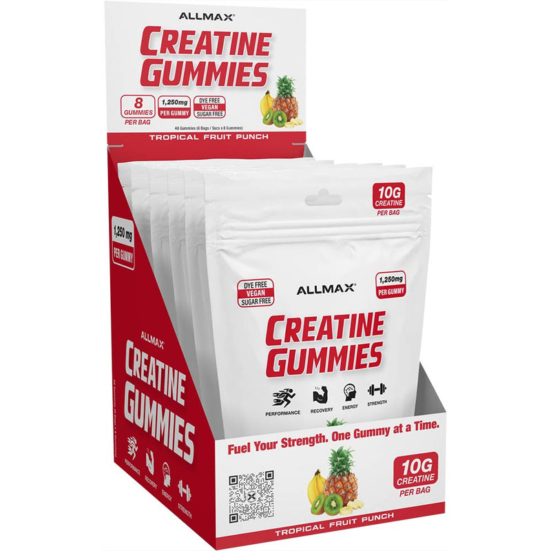 Allmax Creatine Gummies Tray, 6 Pouches/Box - SupplementSource.ca