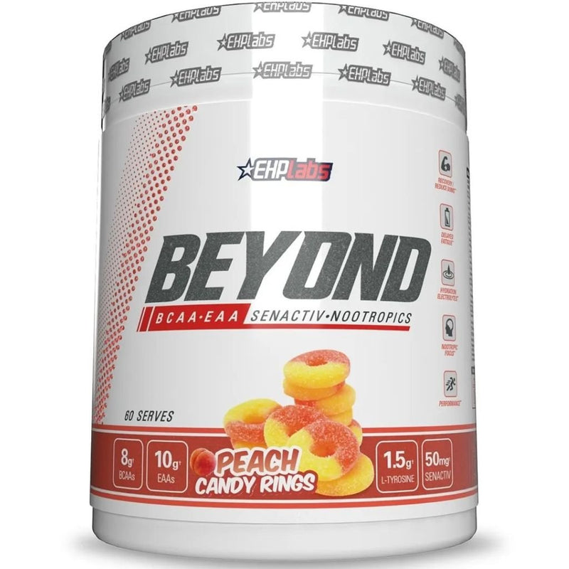 EHPLabs Beyond BCAA + EAA 60 Servings Peach Candy Rings - SupplementSource.ca