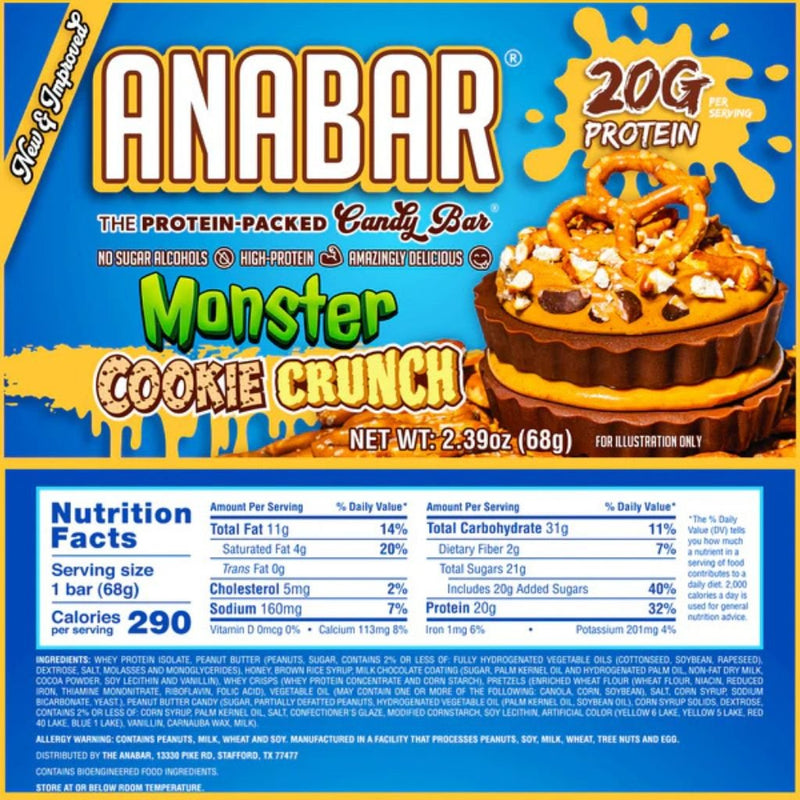 Final Boss Performance Anabar 1 Box Monster Cookie Crunch Nutrition Panel - SupplementSource.ca