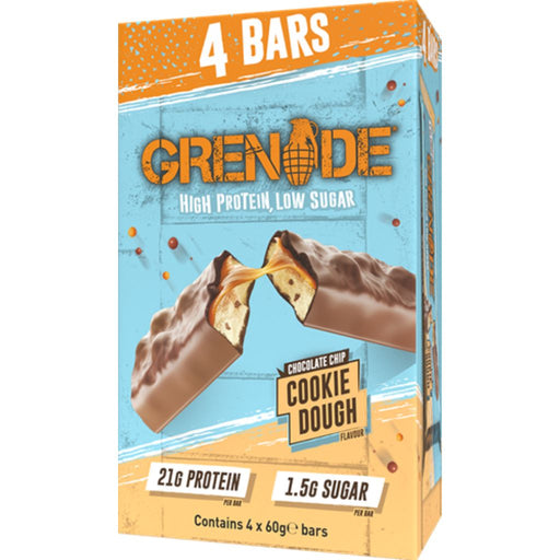 Grenade Bars 4pk Chocolate Chip Cookie Dough - SupplementSource.ca