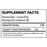 HD Muscle CREAHD, 80 Servings Nutrition Panel - SupplementSource.ca
