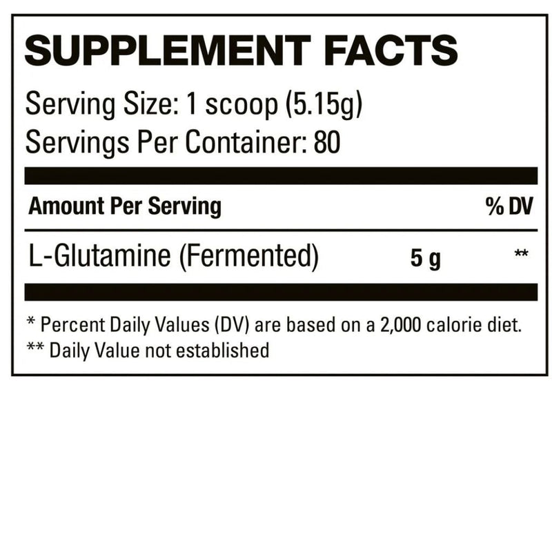 HD Muscle Gluta-HD, 80 Servings Nutrition Panel - SupplementSource.ca