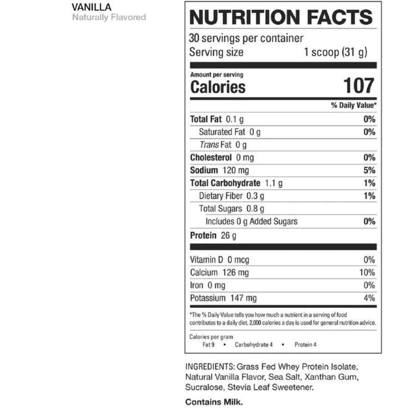 HD Muscle ProHD 2lb Vanilla Nutrition Panel - SupplementSource.ca