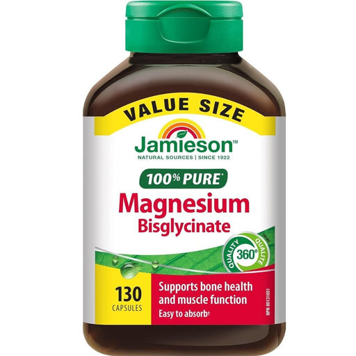Jamieson Magnesium Bisglycinate, 130 Capsules - SupplementSource.ca