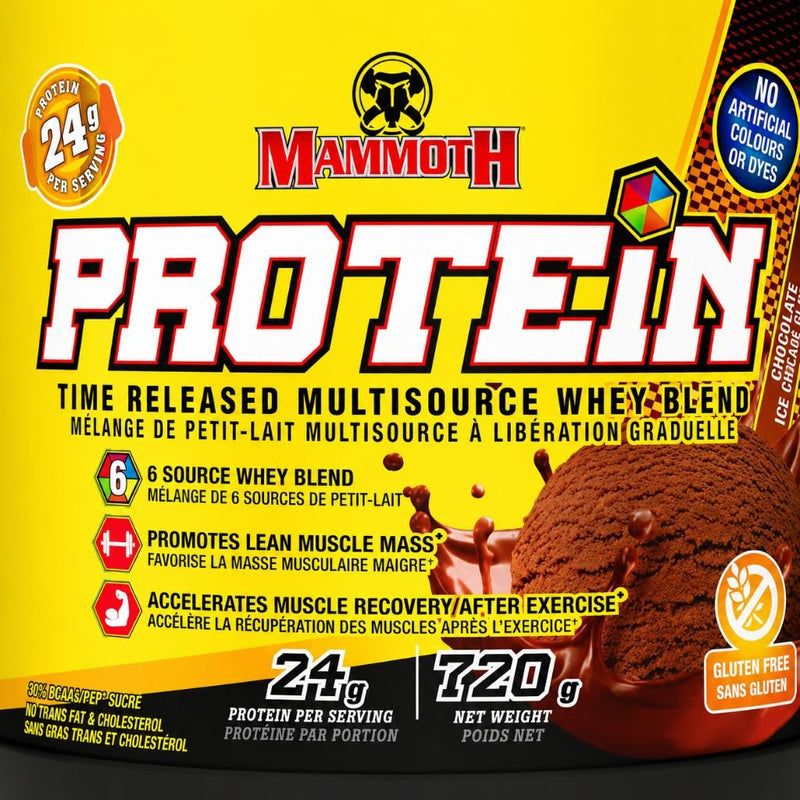 Mammoth PROTEIN SAMPLE PACK, 1 Serving Chocolate - SupplementSource.ca 