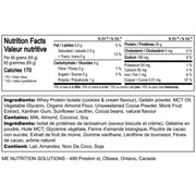 Me Bar Protein Bar 56g Nutrition Panel - SupplementSource.ca