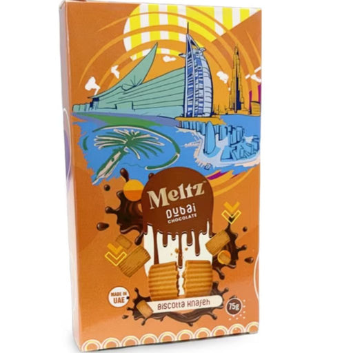 Meltz Dubai Chocolate Bar, 75g Biscotta Knafeh - SupplementSource.ca