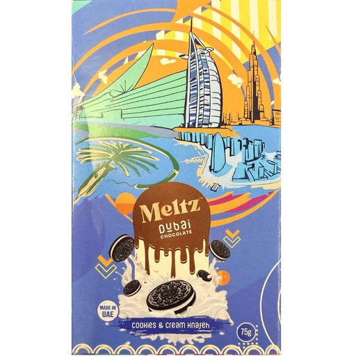 Meltz Dubai Chocolate Bar, 75g Cookies & Cream - SupplementSource.ca
