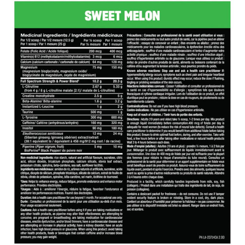 Mutant ALL-IN, 40 Serving Sweet Melon Nutrition Panel - SupplementSource.ca