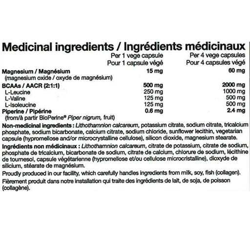 Mutant BCAA, 200 VCaps Nutrition Panel - SupplementSource.ca