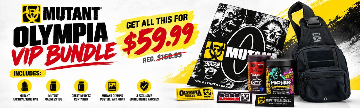 Mutant Olympia 2026 VIP Bundle - Get it at SupplementSource.ca