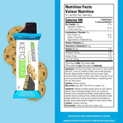 No Sugar Company KETO BAR Chocolate Chip Cookie Dough Nutrition Panel - SupplementSource.ca