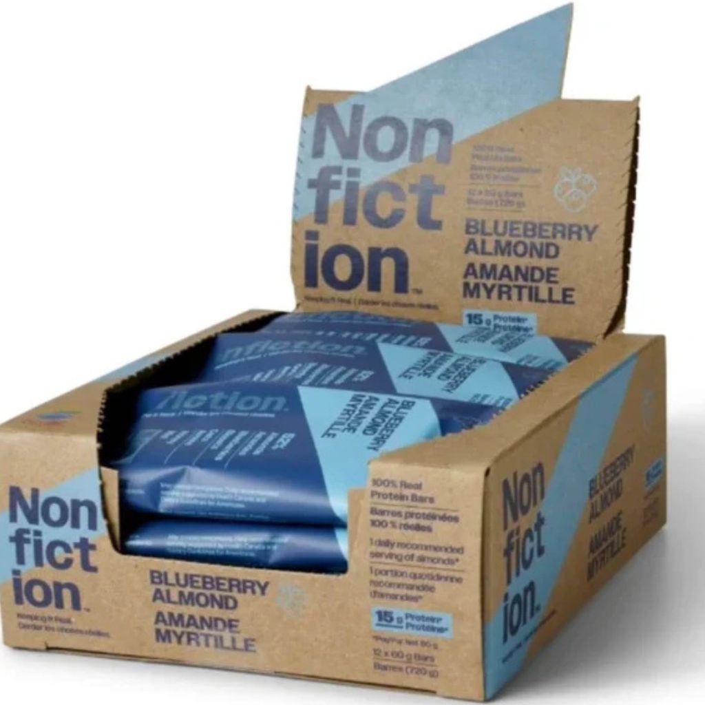 Nonfiction Protein Bars 12 Box, Blueberry Almond - SupplemenetSource.ca