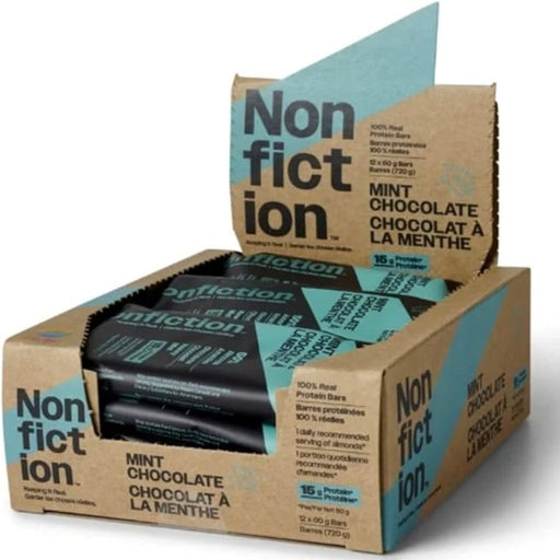 Nonfiction Protein Bars 12 Box, Mint Chocolate - SupplemenetSource.ca