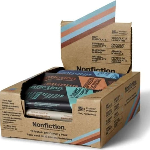 Nonfiction Protein Bars 12 Box, Variety Pack - SupplemenetSource.ca