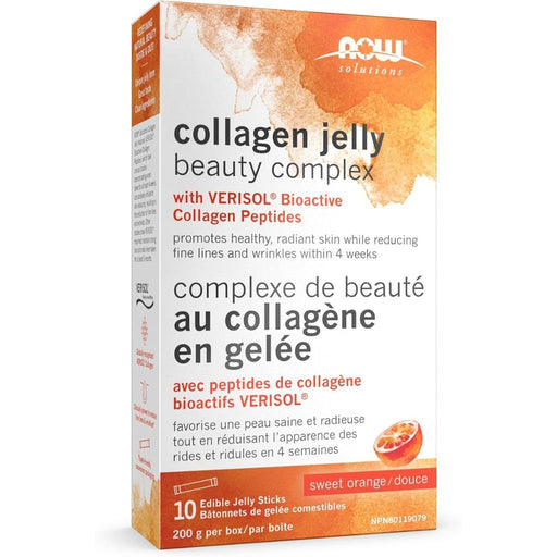 Now Foods Collagen, 10 Edible Jelly Sticks  - SupplementSource.ca