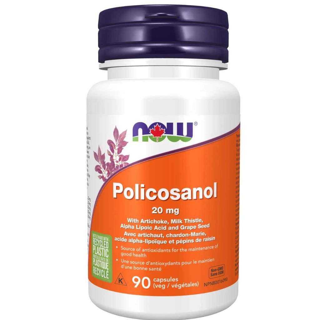 Now Policosanol 20mg, 90 VCaps - SupplementSource.ca