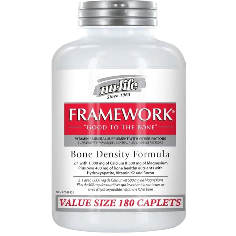 Nu-Life Framework Bone Density Formula 180 Caplets - SupplementSource.ca