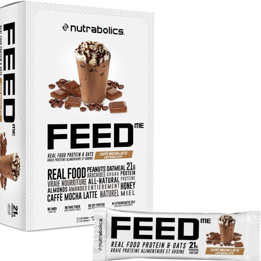Nutrabolics Feed Me Bars, Cafe Mocha Latte, 12 Bars/Box - SupplementSource.ca