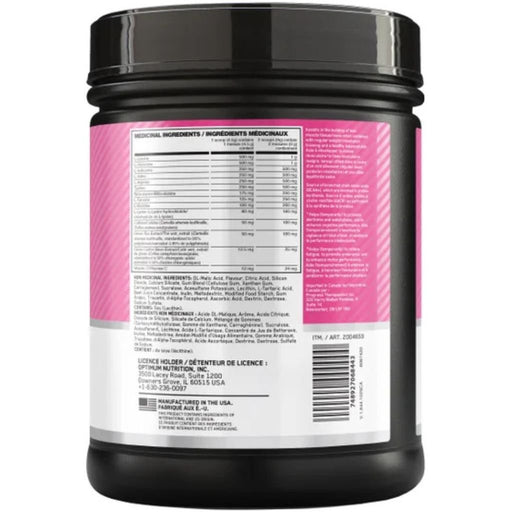 Optimum Nutrition  AMIN.O. Energy, 72 Servings Watermelon Nutrition Panel - SupplementSource.ca
