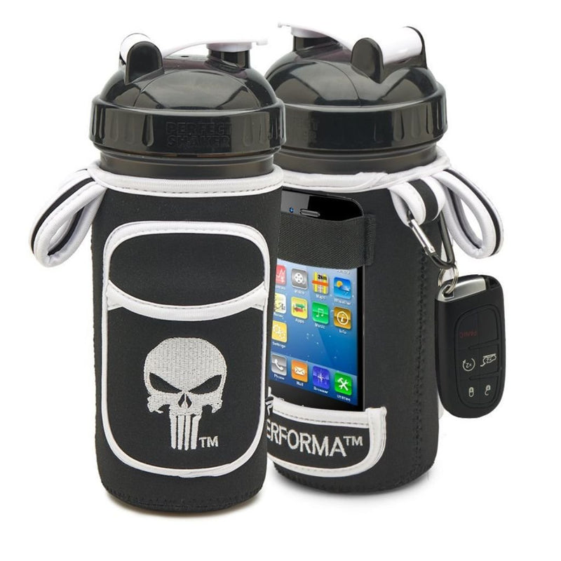 Performa Fitgo Shaker Bottle Organizer Sleeve, Punisher - SupplementSource.ca