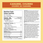 Pure Protein Bars 6 Pack Caramel Churro Nutrition Panel - SupplementSource.ca