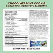 Pure Protein Bars 6 Pack Chocolate Mint Cookie Nutritional Panel - SupplementSource.ca