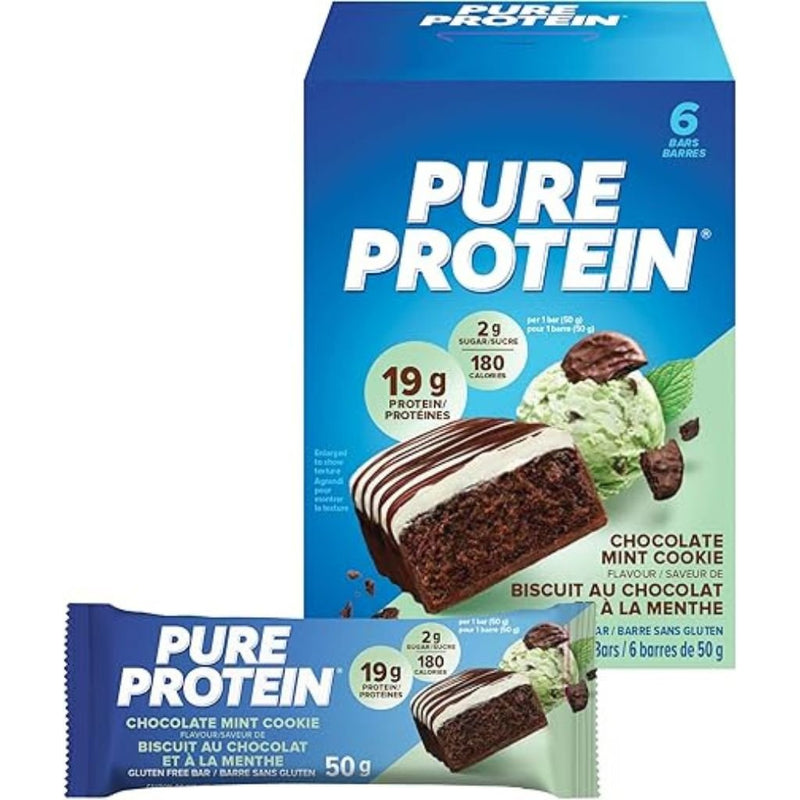 Pure Protein Bars 6 Pack Chocolate Mint Cookie- SupplementSource.ca
