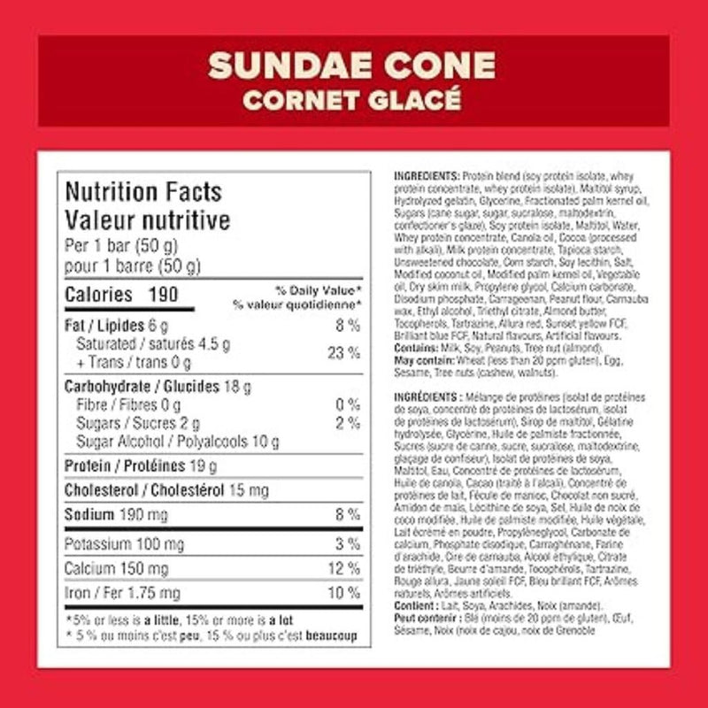 Pure Protein Bars 6 Pack Sundae Cone - SupplementSource.ca