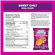 Pure Protein Popped Crisps Sweet Chili Nutrition Panel - SupplementSource.ca