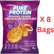 Pure Protein Popped Crisps 8 Bags Sweet Chili - SupplementSource.ca