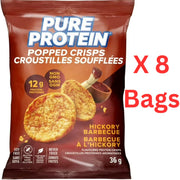 Pure Protein Popped Crisps Hickory BBQ 8 Bags - SupplementSource.ca