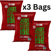 Raw Bites Just Protein Puffs Sundried Tomato&Chilli, 50gx3 - SupplementSource.ca