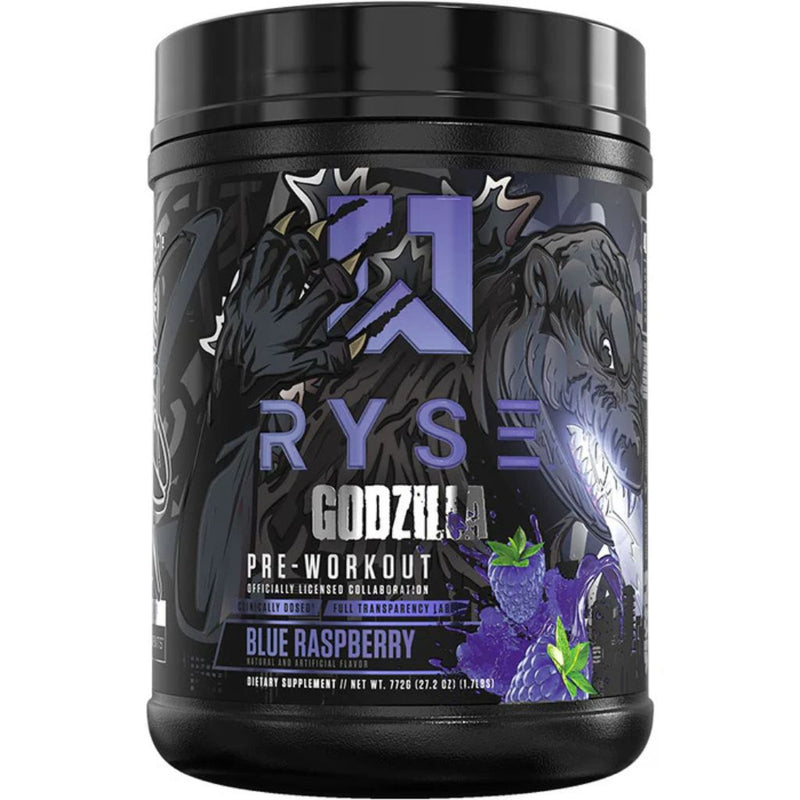 Ryse Godzilla Pre-Workout, 40 Servings Blue Raspberry - SupplementSource.ca
