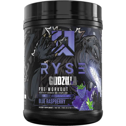 Ryse Godzilla Pre-Workout, 40 Servings Blue Raspberry - SupplementSource.ca
