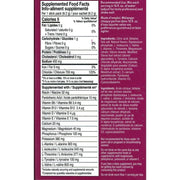 Xtend Healthy Hydration Powder 15 Stick Packets Raspberry Lemonade Nutrition Panel - SupplementSource.ca