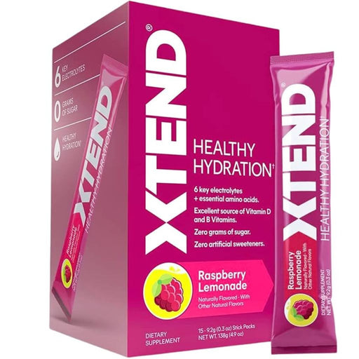 Xtend Healthy Hydration Powder 15 Stick Packets Raspberry Lemonade - SupplementSource.ca