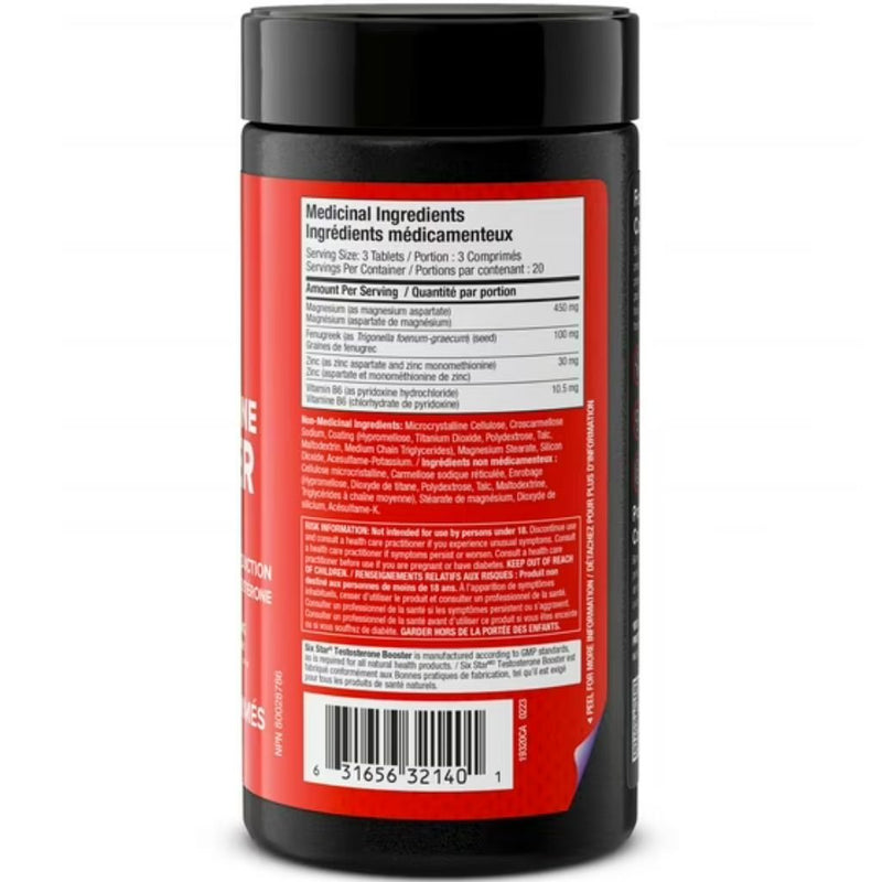 Six Star Test Booster for Men, Panel Full - SupplementSource.ca