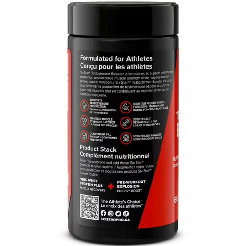 Six Star Test Booster for Men, 60 Tablets Info - SupplementSource.ca