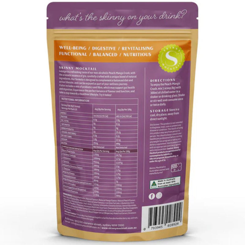 Skinny Mocktail Back Panel - SupplementSource.ca