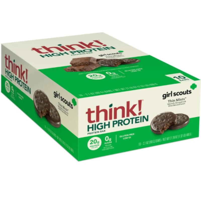 Think! High Protein Bars, 10 Bars/Box Thin Mints - SupplementSource.ca