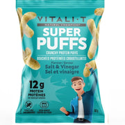 Vitali-T Protein Super Puffs 50g, Salt & Vinegar - SupplementSource.ca