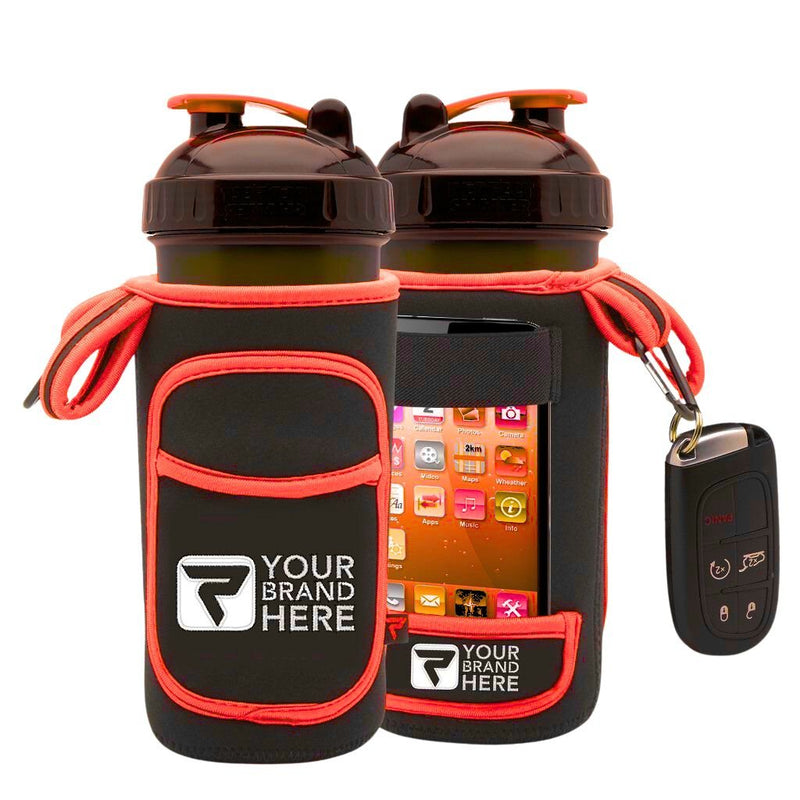 Performa Fitgo Shaker Bottle Organizer Sleeve, Orange - SupplementSource.ca