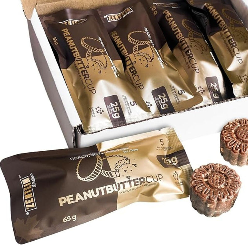 Zentein Nutrition Collagen Protein Bar, Peanut Butter Cup, 12 Bars/Box - SupplementSource.ca