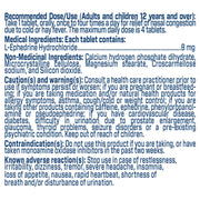 4Ever Fit EPHEDRINE - 1 Bottle (50 x 8mg Tabs) Nutrition Panel - SupplementSource.ca