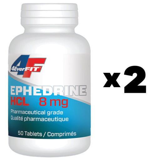 4Ever Fit EPHEDRINE - 2 x Bottles (100 x 8mg Tabs) - SupplementSource.ca